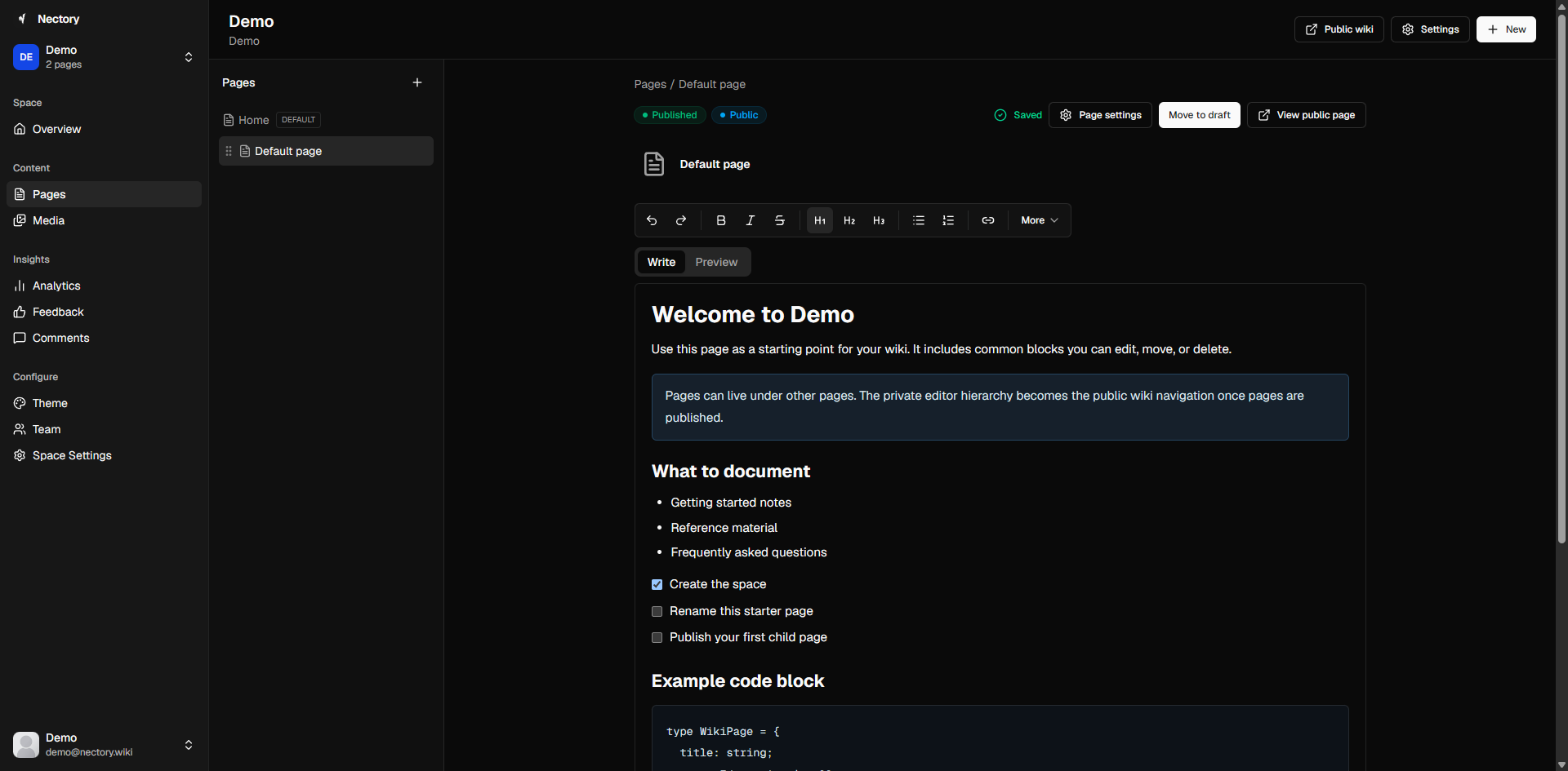 Wiki editor